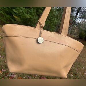 Furla Tan Leather Tote Bag